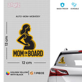 Compact Mom on Board Tag for Safe Roads